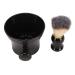Professional Black Shaving Brush Bowl - Soft Artificial Bristles for Hairdressers | Safe & Durable Razor Brush Tool - International Shipping Available - Buy Online on GoSupps.com