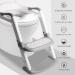Wakagen Height adjustable potty training toilet seat with steps for boys and girls infant toddler child toilet training seat with handle  padded seat  non-slip wide steps  (ZX-001) - Buy Online on GoSupps.com