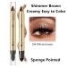 Go Ho Brown Highlighter Eyeshadow Stick - Cream-to-Powder Eye Brightener Crayon Pen - Shimmer Brown 03 - Buy Online on GoSupps.com