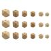Alenybeby Organic Wooden Hexagon Beads - 20mm Faceted Ecofriendly Wood Beads for DIY Craft Jewelry (20pcs) - Buy Online on GoSupps.com