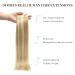 Doores Seamless Clip-In Extensions | Real Human Hair | 40cm 16-Inch | Dirty Blonde Highlights | 110g Remy Hair - Thick & Natural - Buy Online on GoSupps.com