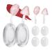 ATOMUS 4pcs Silicone Lip Brush With Cover Detachable Mini Silicone Lip Balm Brush Portable Lip Applicator Brushes Reusable Silicone Mini Lip Brushes for Lipstick Lip Mask Makeup Brushes