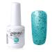 Vishine Soak-off Gel Polish Lacquer Nail Art UV LED Manicure Varnish 15ml Glitter Turquoise(306) #306