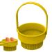 Makeup Brush Cleaning Bowl - Cosmetic Brush Cleaner Mat - 3 in Makeup Brush Puff Cleaning 1 Brush Cleaning Mat with Brush Drying Holder Silicone Make Up Brush Storage Cleaning Bowl for Sponge Yellow