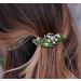 Vintage Metal Leaf Pearls French Hair Clips for Women - Retro Bronze Pigtail Spring Clips - Buy Online on GoSupps.com
