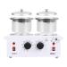 EUNEWR WachSerhitzer 220V 200w Wax Warmer Wax Hair removal wax depilation WachSerhitzer with 4x100g+28 swiping poles Wachperlen for professional and private simple and quick hair removal double pot