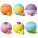 Heallily 6PCs Bad Bomb Bomb Bomb Bomb Bomb 102g natural bathroom bomb peppermint rose lemon grapefruit orange lavender bad fizz ball for moisturizing dry skin