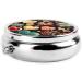 Heart Crush Flower Round Pill Box | 3-Compartment Portable Organizer for Purse & Pocket - Travel-Friendly Pill Box - Buy Online on GoSupps.com