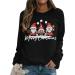 Women's Christmas Snowman and Penguin Print Sweatshirt - Black XXL | Cozy O-Neck Raglan Top for Winter | Cute and Comfy Xmas Jumper - Buy Online on GoSupps.com