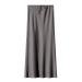 Women's skirt winter boho winter Boho Light pants skirt elastic high waist cord strain casual skirt with asymmetrical waist a-line skirt dance skirt flowing rock gray l