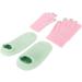 Qukaim Hydrating Gel Gloves Socks Hydrating Green Moisturizing Gel Socks & Pink Gel Gloves Set for Touch Screen Reusable Softening Repair of Dry Skin Care for Hands and Feet - Buy Online on GoSupps.com