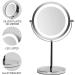 YYAMEA 7 Lighted Makeup Mirror with 10X Magnification - Double Sided Round Standing Cosmetic Mirror for Bedroom and Bathroom - 360 Rotation - Buy Online on GoSupps.com