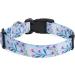 Mihqy Adjustable Dog Collar - Soft & Comfortable Bohemian Design for Small Medium & Large Dogs - Purple Flowers - XS (20-30 cm) - Buy Online on GoSupps.com