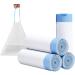 7-Almond 3-4 Gallon Drawstring Trash Bags Small Kitchen Garbage Bags Strong Small Trash Bag for Kitchen Bathroom Bedroom Office Unscented (4Rolls/White) (White)