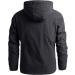 GXLONG Men's Lightweight Waterproof Rain Jacket with Detachable Hood - XX-Large, Black - Buy Online on GoSupps.com