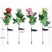 Solar Lawn Light 1 Pc 3 Heads Solar Rose Flower LED Outdoor Waterproof Light for Garden Yard Decoration 4color - Buy Online on GoSupps.com