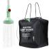 RISEPRO 10 gallons/40L Solar Shower Bag Solar Heating Camping Shower Bag with Temperature Hot Water Outdoor Hiking Climbing XH07