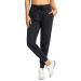 G Gradual Women's Joggers Pants with Zipper Pockets High Waisted Athletic Tapered Sweatpants for Women Workout Lounge Black Medium