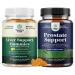 Bundle of Cleansing Herbal Liver Detox Gummies with Artichoke Extract Turmeric Curcumin & L-Carnitine and Prostate Supplement for Men - Pygeum & Saw Palmetto Extract with Beta Sitosterol & Green Tea