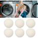 6Pcs Wool Drying Balls Skin Friendly Fabric Softener Reusable Static Reduction Time Saving Drying Ball for Shorten Drying Time Impurities Adsorption Moisture & Odour Removal (6cm) - Buy Online on GoSupps.com