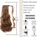 Guilopoer Wrapped Ponytail 55 cm Long Curly Hairpiece Braid Clip in Ponytail Wavy Curly Synthetic Hair Extension for Women (4/30) - Buy Online on GoSupps.com