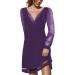 Shop Hanxiulin Women's Winter Long Elegant Ball Dress - V Neckline Party Dress & Sequin Skating Dress in Purple XXL - Buy Online on GoSupps.com