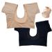 2 Pack Underarm Sweat Pads for Women Armpit Sweat Pads Reusable Breathable Guard Shield Underwear Vest (IP-00468) Black+Nude Medium (Pack of 2)