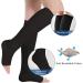 Ikfashoni Toeless Compression Socks 15-25mmHg - 3 Pairs for Men & Women - Support for Legs, Knee Height, Promote Circulation - Ideal for Travel & Sports - S/M Black - Buy Online on GoSupps.com