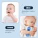 Silicone Baby Teething Toy Set + Pacifier Clip Chain | Remote Control Shape | Soft Chew Toys for Babies 3-18 Months | Early Sensory Education | Molar Relief | Pink+Blue - Buy Online on GoSupps.com
