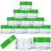 Beauticom 36-Piece Clear Jars Set with Green Lids - 20G/20ML BPA-Free Containers for Lotion Creams Lip Balms & Cosmetic Samples - International Shipping - Buy Online on GoSupps.com