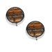 (African Mud Cloth Tribal) Round Pill Box 3 Compartment Pill Box Mini Decorative Pocket Purse Portable Travel Medicine Tablet Vitamin Holder Organizer Pill Case Black