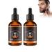 Lot de 2 s rums pour barbe - S rum volume de barbe pour homme - Huile nourrissante pour barbe pour plus de souplesse - Barbe plus dense et plus paisse - Huile de croissance de la barbe pour hommes