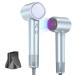 Hair Dryer Travel 110 000 RPM Sechoir Cheveux with Ceramic Technology Nozzle for Fast Drying High Speed Blow Dryer 3-Speed Thermo Control Professional Low Noise Design for Travel/Home/Salon Blue