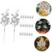 Artibetter 20pcs the fruit wreath artificial decorate Christmas Tree Decor berries christmas tree branch crafts Christmas Tree Decorations flower arrangement artificial xmas berry stem Silver 19X5X5CM - Buy Online on GoSupps.com