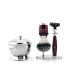 JAG SHAVING Synthetic Hair Brush Triangular Razor Blade Set with Steel Bowl and Stand suitable for both men and women