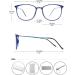 Koosufa Classic Retro Glasses Frames - Thin Nerd Glasses for Men & Women Ultra-Light TR90 Panto Frames with Case - Stylish Prescription-Free Eyewear in Blue - Buy Online on GoSupps.com