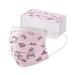 Cute Kids Face Mask,Children's 3 Ply Protective Earloop Disposable Face Masks with Pink Cat Print,50PCS Pink-cat