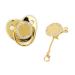 Baby pacifier bling pacifier and pacifier clip set handmade pacifier and clip set DIY photo decoration personalized pacifier clip set for newborns (gold m)