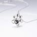 CSSTONE Dog Paw Photo Necklace | 925 Sterling Silver Projection Chain with Picture | I Love You Memory Gift for Women & Pets - Buy Online on GoSupps.com