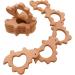 Wendysun 3pcs Cartoon Dinosaur Shaped Wood Teether Set for Baby Teething - Natural Beech Teething Toy and DIY Pendant - Buy Online on GoSupps.com