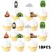 S-Cp-0046 Ice Cream Fruit Dessert Cupcake Topper Colorful Glitter Happy Birthday Sensory Pop Game Theme Decor Supplies Baby Shower Boys Girls Birthday Party Decorations - Buy Online on GoSupps.com