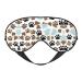 Dog Bones Paw Prints Print Unisex Sleeping Eye Mask Soft Comfortable Light-Blocking Eye Mask