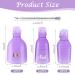 20 PCS Nail Polish Remover Clips Kit - Plastic Gel Polish Remover with Double Ended Metal Cuticle Pusher - Efficient Nail Polish Removal Tool in Purple - Buy Online on GoSupps.com