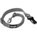 30-95cm Wuglo dog belt for the car - dogs buckling belt for child safety seat - hook bar & security belt snap - adjustable universal dog snapshot (gray)