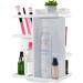Spiretro Rotating Cosmetic Organizer - 360 Degree Carousel for Makeup & Toiletries - Wood Construction in White - Buy Online on GoSupps.com