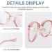 Blue Light Blocking Computer Gaming Glasses | Clear Frame for Men and Women | Anti-Glare, Lightweight, Non-Prescription | Pink - Buy Online on GoSupps.com