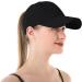 Spring Baseball Cap for Women | Adjustable Ponytail Cap | Breathable Mesh Sun Hat for Outdoor Sports | Cross Black Leisure Cap - Buy Online on GoSupps.com