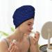 Hair Towel Wrap - Quick Drying Towel Turban with Button | Navy Blue Hair Drying Towel for Fast Absorption - Buy Online on GoSupps.com