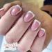 Maggidea Short Square French False Nails - 24pcs Stick on Nails with Glue, Classic Elegant White Tips Design for Women and Girls - Short Square Pink - Buy Online on GoSupps.com