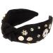 scicent Black Hair Band Knotted Headband for Women Sport Hairbands Soccer Charms Wide Top Knot Headpiece Soccer Game Day Hair Accessories Gifts for Girls Fans - 25312 - Buy Online on GoSupps.com